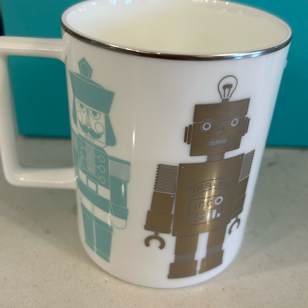 Tiffany & Co holiday robot coffee mug